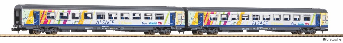 PIKO 94510 - N - 2-tlg. Set Corailwagen ALSACE 2.Kl., SNCF, Ep. VI